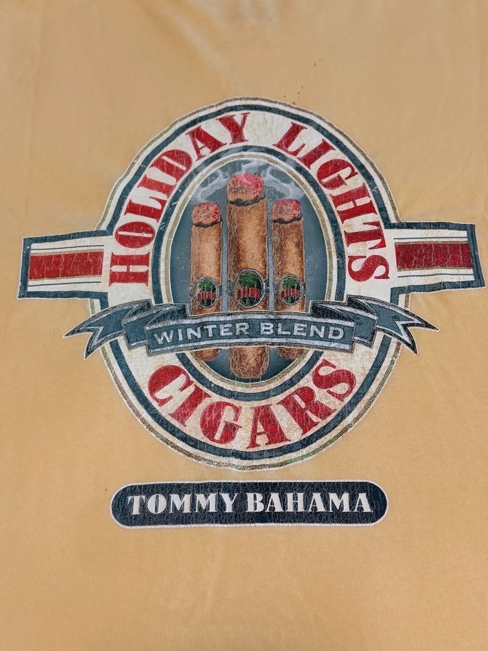 Men’s VINTAGE Tommy Bahama holiday cigar theme T-shirt